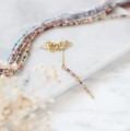 SIOSTRA - PERSONALIZOWANY NASZYJNIK Z ALFABETEM MORSE'A LE BOHO BLEU TURMALINY