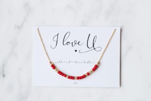 'I LOVE U' MORSE CODE NECKLACE 