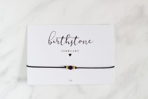 LUTY - FEBRUARY Birthstone Bracelet