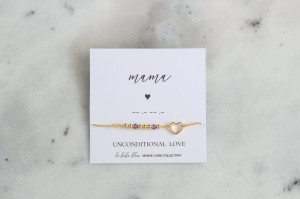 MAMA Alfabet Morse'a - Bransoletka z serduszkiem - Unconditional Love