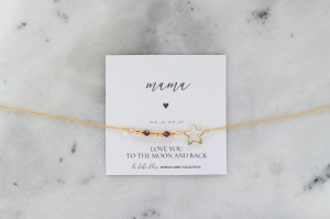 MAMA Alfabet Morse'a - Naszyjnik z gwiazdką - Love you to the moon and back