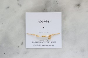 MAMA Alfabet Morse'a - Bransoletka z gwiazdką - Love you to the moon and back