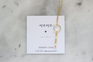 MAMA Alfabet Morse'a - Naszyjnik z Nieskończonością - Infinity Love - Bezgraniczna Miłość