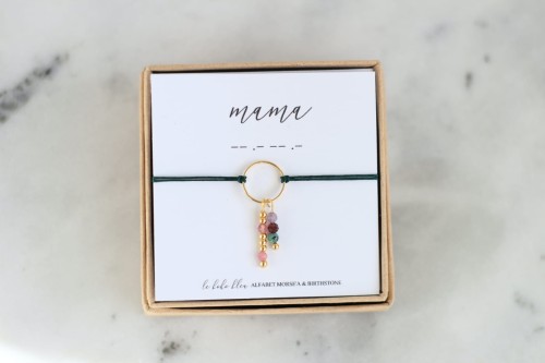 MAMA - Alfabet Morse'a - Kamienie urodzeniowe Birthstones A1 - Le Boho Bleu.jpg