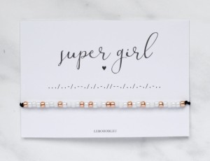 SUPER GIRL Morse Code Bracelet