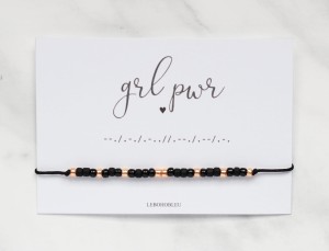 GRL PWR Morse Code Bracelet