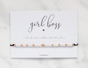 GIRL BOSS Morse Code Bracelet