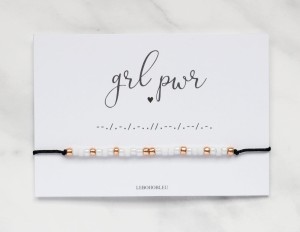 GRL PWR Morse Code Bracelet