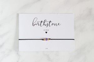 CZERWIEC - JUNE Birthstone Bracelet